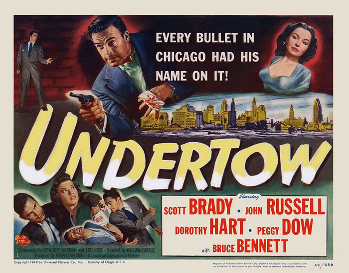 Undertow 1949, Featuring Scott Brady, John Russell, Dorothy Hart – Film Noir Full Movie, Rock Hudson